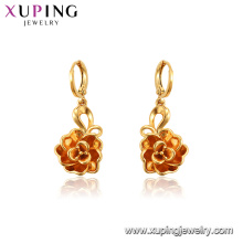 96533 xuping jóias liga de cobre tridimensional flor eardrops moda brinco